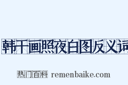 韩干画照夜白图反义词是什么意思的图片